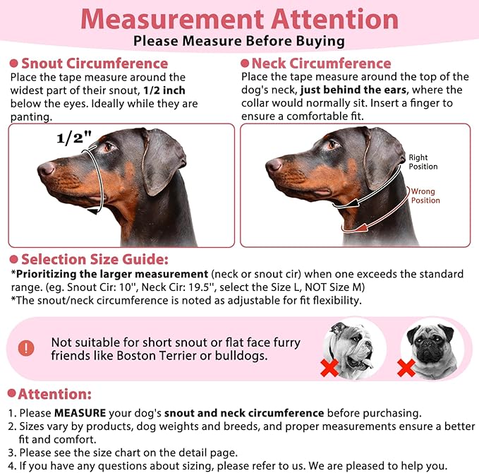 BARKLESS Soft Dog Head Collar, Patented Padded No Pull Head Halter, Training Nose Leash with Safety Link for Medium Large Dogs, Adjustable Muzzle Leash, Easy Control for Walking(Pink, XL)