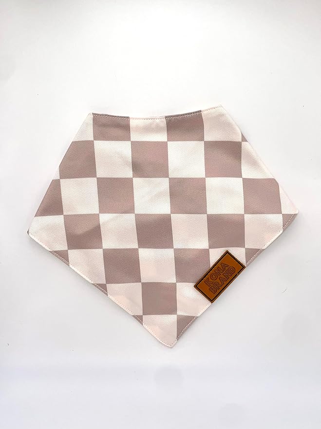 KonaBrandCo- Premium Handmade Dog Bandana | Dual Layered Silky Durable Polyester Fabric | Adjustable Fit Custom Shape- Won't Roll (Large, CALVIN)