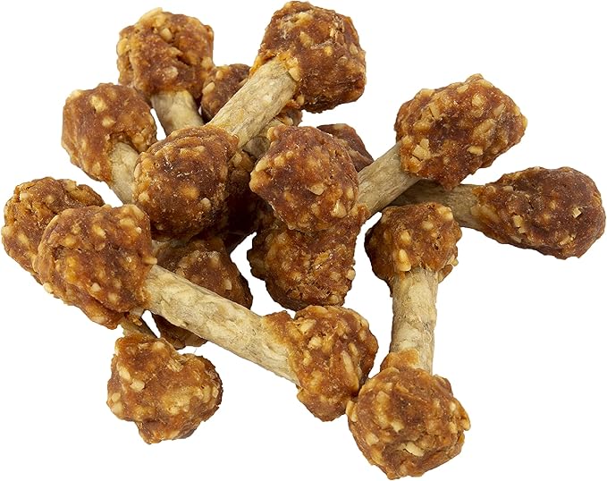 Good ’n’ Fun Chicken Flavored Dumbbells 4 Ounces, Rawhide Snacks for Small Dogs