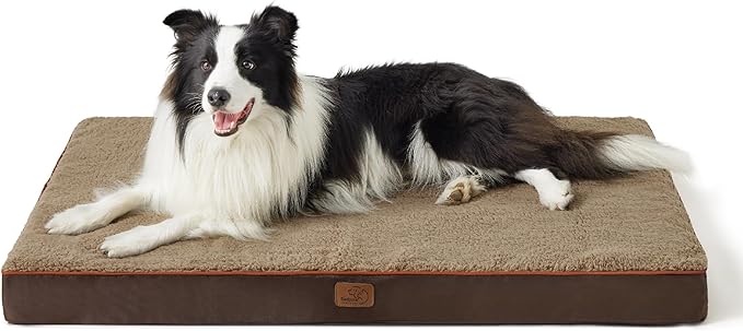Bedsure XL Dog Bed Large Sized Dog -Orthopedic Waterproof Extra Large Pet Beds with Removable Washable Cover, Egg Crate Foam Mat, Suitable for Pet Up to 100 lbs