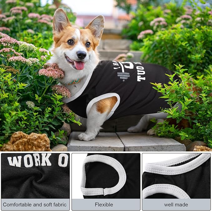 8 Pieces Dog Shirts Boy Funny Printed Puppy Clothes Summer Male Soft Dog Clothes Breathable Pet T Shirts Outfits Puppy Clothing Fit for Small and Medium Dogs(Large)