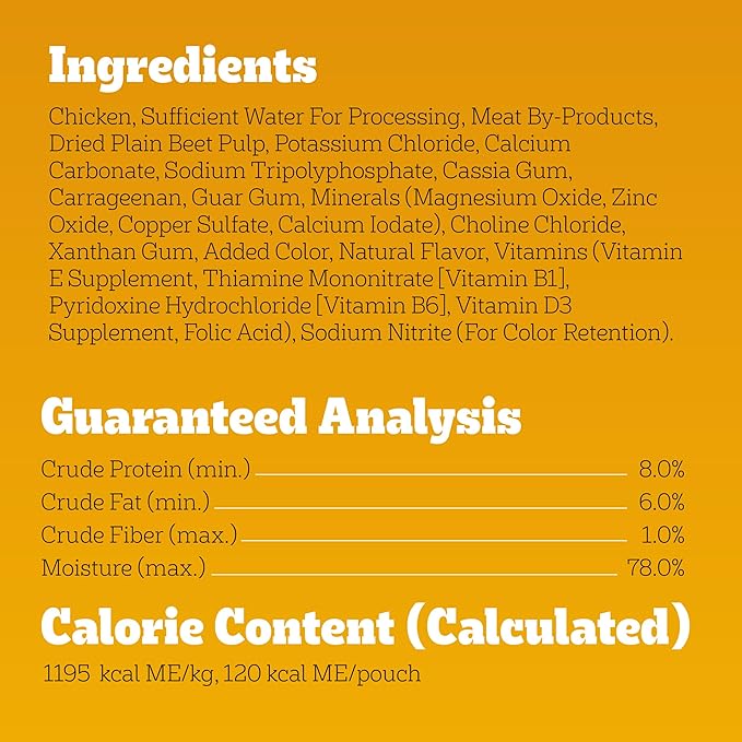 PEDIGREE CHOPPED GROUND DINNER Adult Soft Wet Dog Food With Hearty Chicken, 3.5 oz Pouches, 16 Pack