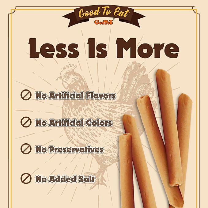 Gootoe Chicken Dog Treats – Chicken Roll 12oz – All Natural, Hypoallergenic & Grain-Free, Low Fat, Premium Training Chews, Healthy & Easily Digestible, Resealable Bag