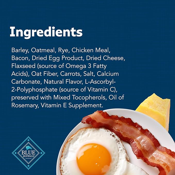 Blue Buffalo Health Bars Crunchy Dog Biscuits, Oven-Baked With Natural Ingredients, Bacon, Egg & Cheese, 3.5 -lbs. Box