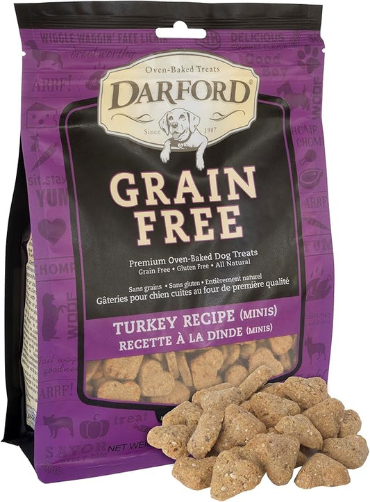 Grain Free Turkey Minis Heart Recipe Dog Treats, 12oz