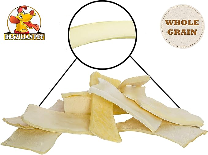 Premium Thick Cut Chips, Wholegrain Rawhide (Last Much Longer Than Traditional Chips). 100% Natural. Great Behavioral Dog Chewing Treat Solution. No Preservatives. (1 Pound)