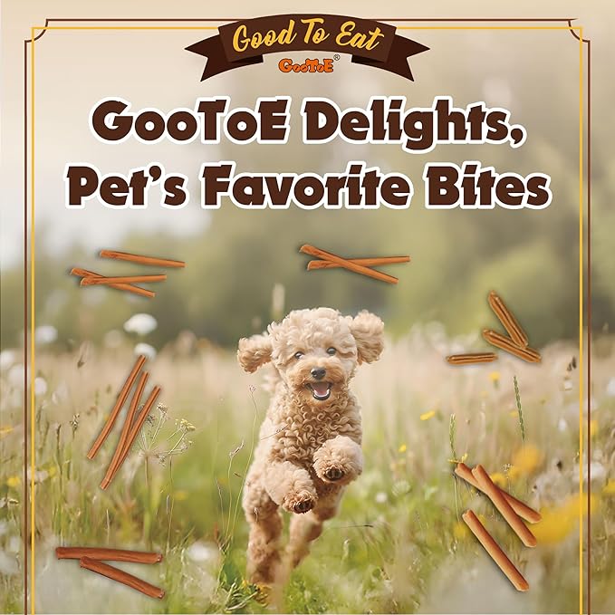 Gootoe Chicken Dog Treats – Chicken Sticks 1.5 lb – All Natural, Hypoallergenic & Grain-Free, Low Fat, Premium Training Chews, Healthy & Easily Digestible, Resealable Bag