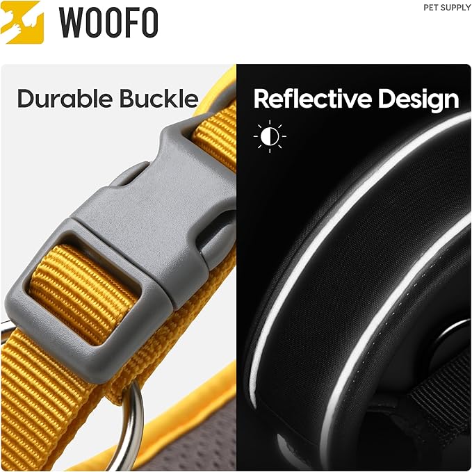 Premium Dog Collar | Super Adjustable for All Breeds, Quick Release Buckle | Extra Soft and Widened Padding & Reflective Trim Design for Safety (Small, Black)