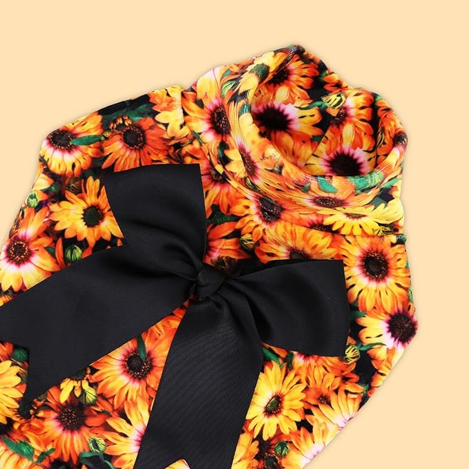 CuteBone Turtleneck Dog Velvet Dress Puppy Skirt Costume Pet Clothes Cat Apparel with Bow Hair Rope for Small Dogs CVD16XS