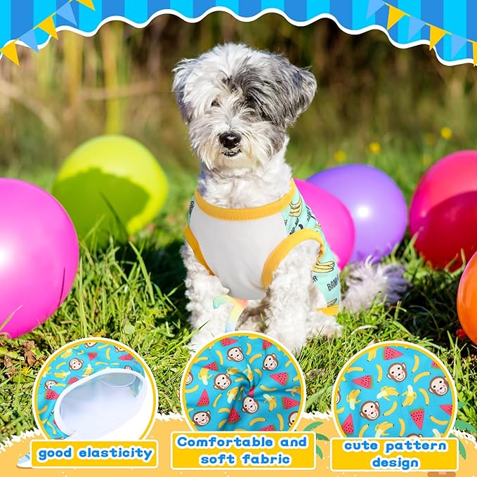 20 Pcs Dog Shirts Summer Puppy Printed Clothes Soft and Breathable Dogs T Shirts Cute Pet Vest Sweatshirt Outfit for Small Medium Puppy Pet Cat Chihuahuas Papillons Pomeranian(S)