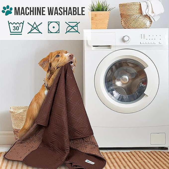 PetAmi Waterproof Couch Cover for Dogs, Waterproof Pet Blanket, Reversible Furniture Cover Sofa Protector for Pet Cat Bed, Washable Waterproof Blanket Dog Cover for Couch Seat, 30x70 Brown