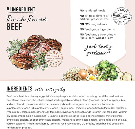 The Honest Kitchen Whole Food Clusters Dog Grain Free Beef 10 lb Bag