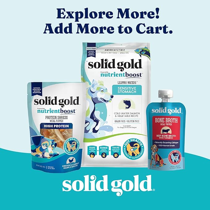 Solid Gold Air Dried Dog Food Toppers for Picky Eaters - Healthy Dog Treats Made with Real Chicken to Serve as Meal Topper or Dog Treat - Supports Muscle Growth, Immunity, and Healthy Digestion - 1 LB