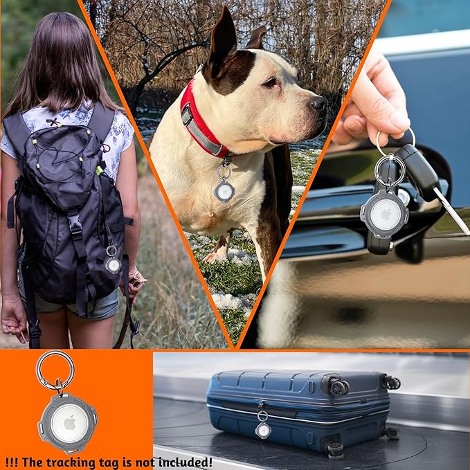 Durable 2-inch Adjustable Dog Collar with AirTag Holder for Large Dogs – Reflective, Heavy-Duty Metal Buckle, Comfortable Mesh Lining, Includes US Flag Patch (Red, Large: Fit 18" - 23" Neck)