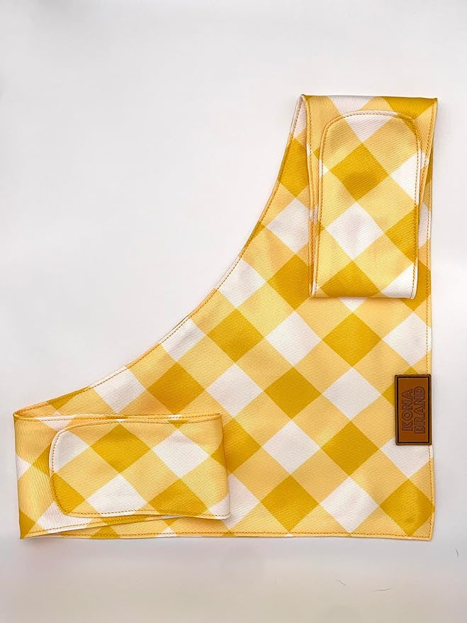 KonaBrandCo- Premium Handmade Dog Bandana | Dual Layered Silky Durable Polyester Fabric | Adjustable Fit Custom Shape- Won't Roll (Large, FINLEY)