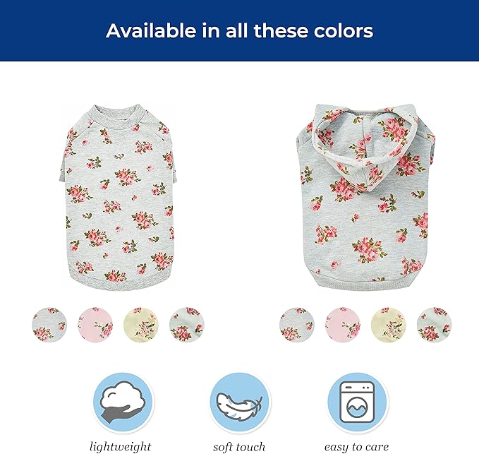 Blueberry Pet Dog Hoodie Pullover 8" - Christmas Sweater, Dog Pajamas, Award-Winning Dog Clothes, Baby Pink Sweatshirt for Small Dogs - Soft & Cozy Dog Sweater Vest, Dog Accessories