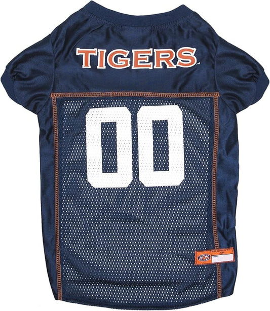 Pets First NCAA College Auburn Tigers Mesh Jersey for DOGS & CATS, Large. Licensed Dog Jersey with your Favorite Football/Basketball College Team