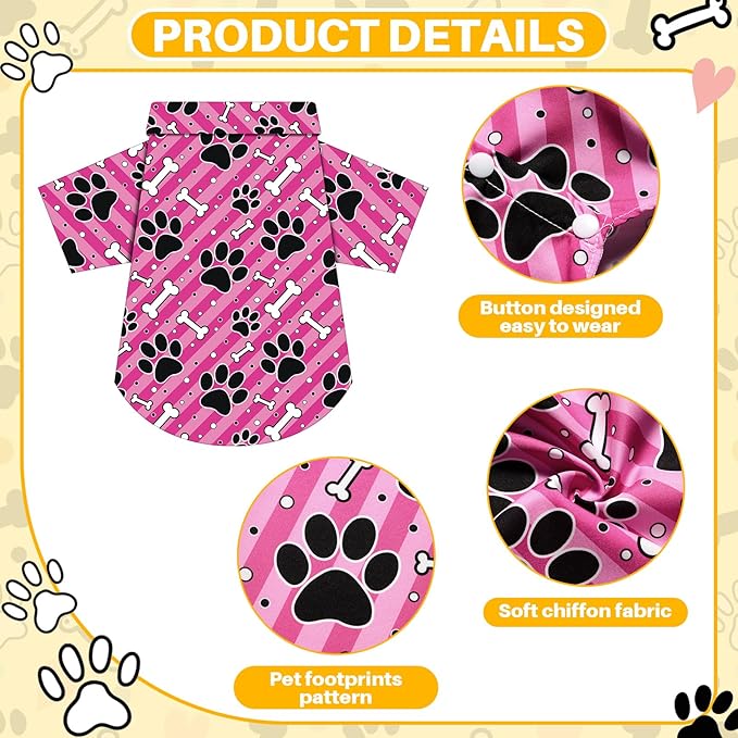 Weewooday 4 Pieces Pet Summer T-Shirts Hawaii Style Floral Pet Dog Shirt Breathable Cool Clothes Beach Seaside Puppy Sweatshirt for Small Puppy(Bright Style,L)