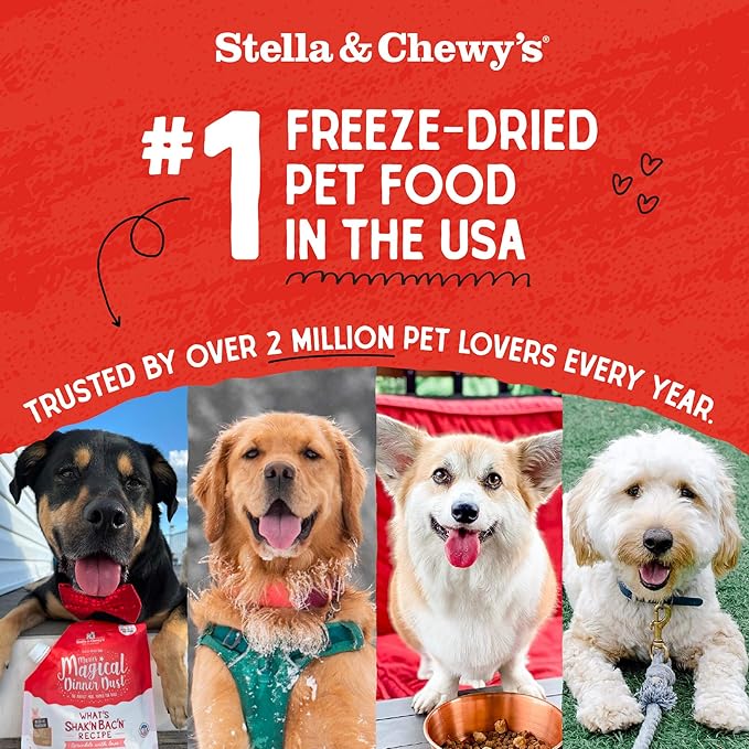 Stella & Chewy's Freeze-Dried Raw Dinner Patties - Absolutely Rabbit Recipe - High Protein Grain-Free Puppy & Dog Food - Perfect For Picky Eaters - 14 oz