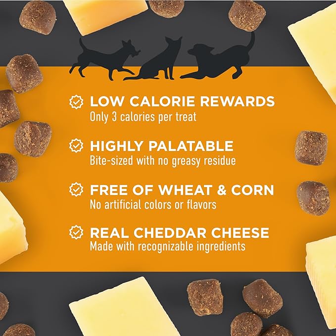 Cloud Star Tricky Trainers Soft & Chewy Dog Training Treats 5 oz Pouch, Cheddar Flavor, Low Calorie Behavior Aid with 130 treats