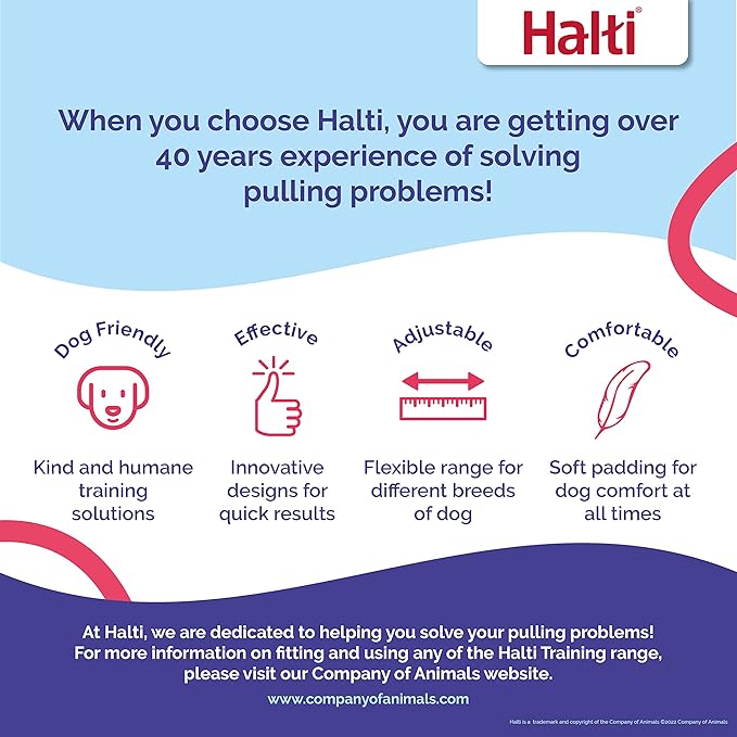 HALTI Headcollar - to Stop Your Dog Pulling on The Leash. Adjustable, Reflective and Lightweight, with Padded Nose Band. Dog Training Anti-Pull Collar for Small Dogs (Size 1, Desert Sand)