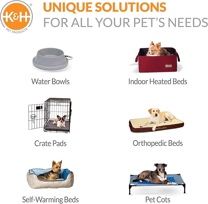 K&H Pet Products Outdoor Elevated Dog Cot, Breathable Cooling Elevated Cot Hammock Pet Bed for Large Dogs, Washable Mesh Cover, Raised Metal Frame, Collapsible, Portable - Large 42 X 30in Camo