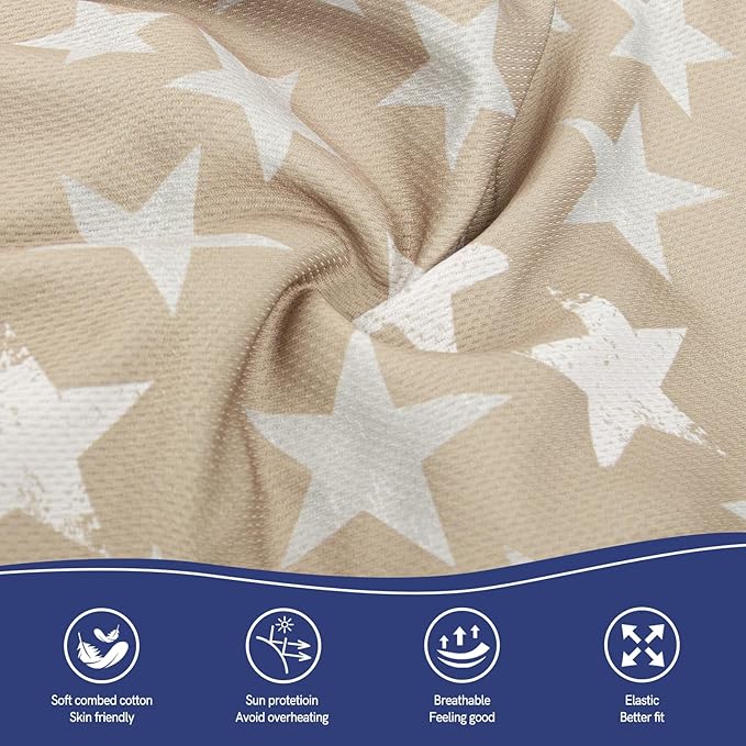 Dog Shirts Quick Dry Summer Cooling Star Printing Dogs T-Shirt,Deep Green+Light Blue L