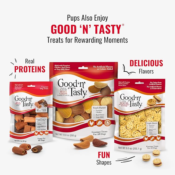 Good ‘n’ Fun Triple Flavor Kabobs Chews for All Dogs, 48 Ounces, Treat Your Dog to Chews Made from Beef Hide, Real Chicken, Pork Hide, Duck and Chicken Liver