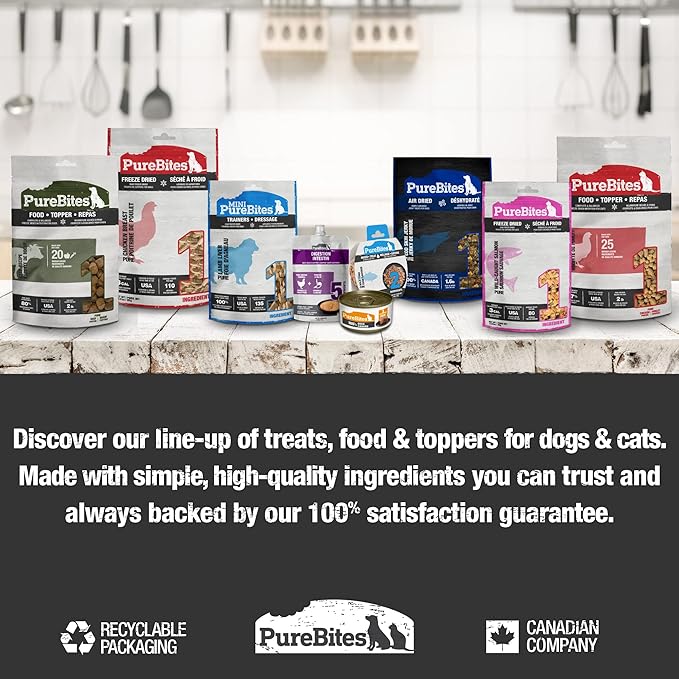 PureBites Chicken Freeze Dried Dog Treats, 1 Ingredient, Made in USA, 11.6oz
