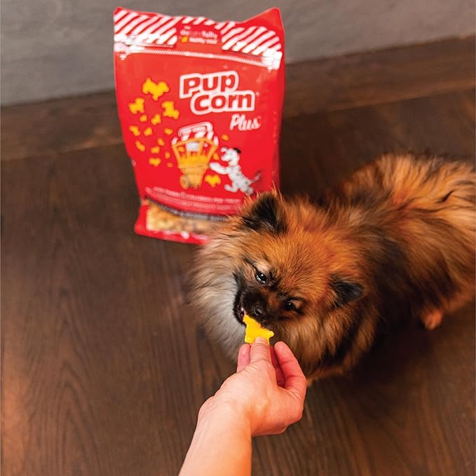 Pup Corn Plus - Puffed Dog Treats with Prebiotics and Probiotics - Bacon & Peanut Butter (4oz) - Made in USA