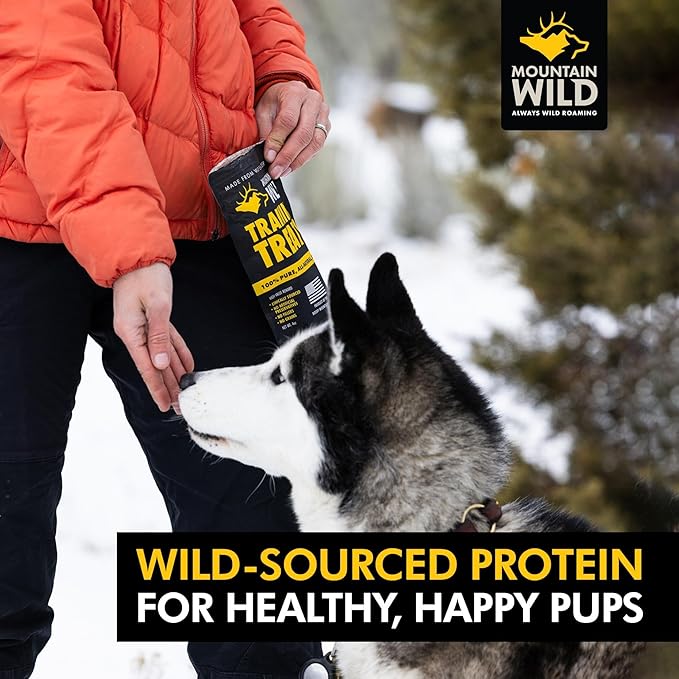 Training Treat Nibs for Dogs, Elk & Deer Protein, Rewards for Effective Dog Training, All Natural, No Fillers, No Artificial Preservatives, for Puppies (4 Ounce, 2, Count)