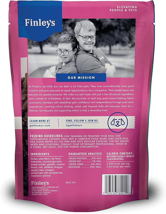 Finley's Turkey Training Bites, Low Calorie, All Natural Soft Chew Dog Treats, 16 Ounce (Pack of 1)