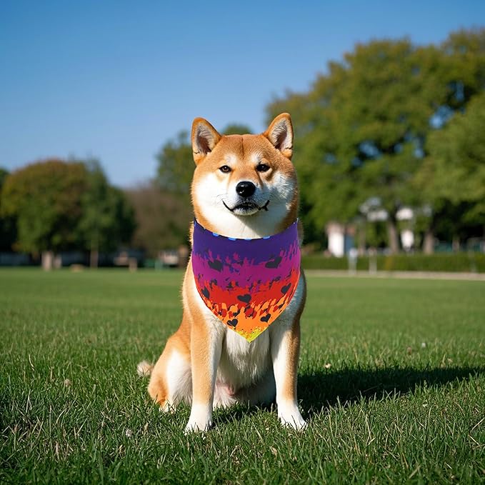 100PCS Pride Day Dog Bandanas Bulk Rainbow Adjustable Triangle Bibs Scarves Kerchief for Small Medium Boys Girls Grooming Celebration Accessories