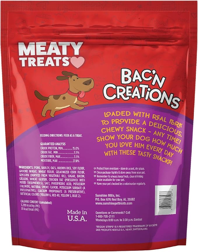 Meaty Treats Bac'n Creations Bacon Flavor, 40-oz.