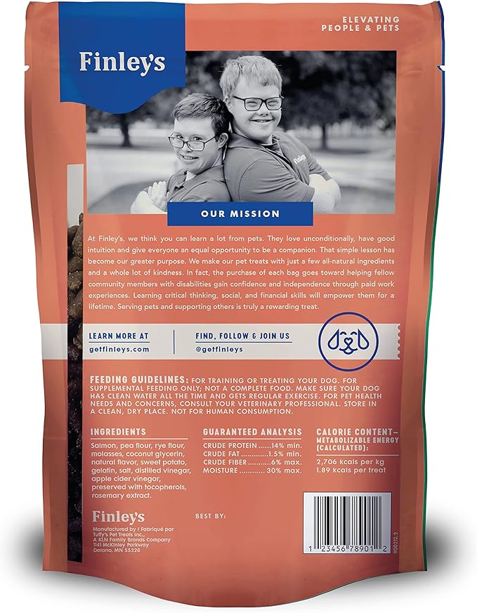 Finley's Salmon Training Bites, Low Calorie, All Natural Soft Chew Dog Treats, 16 Ounce (Pack of 1)