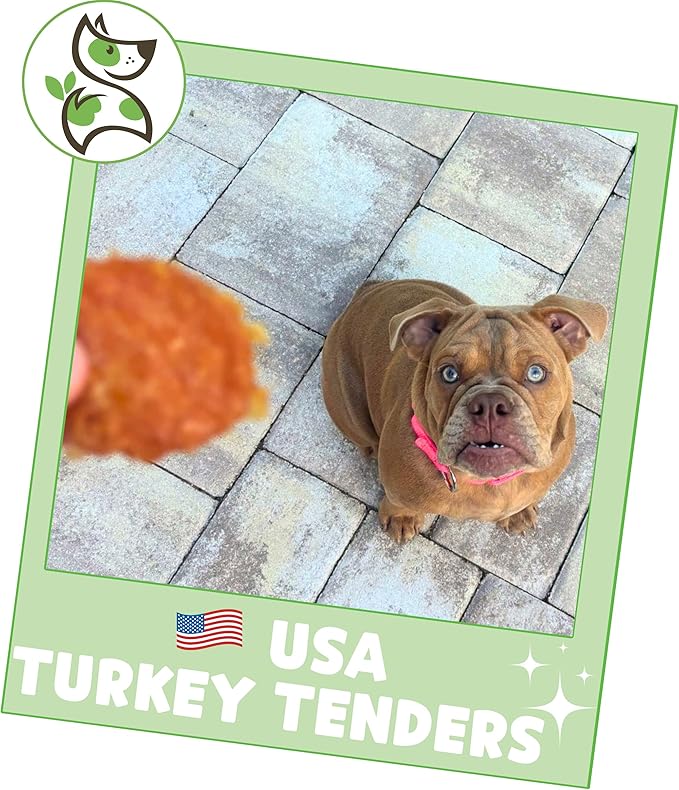 Nature Gnaws USA Turkey Tenders (1Lb) - Delicious Grain-Free Dog Treats for Small, Medium & Large Breeds - Natural Jerky Chews for Dogs.