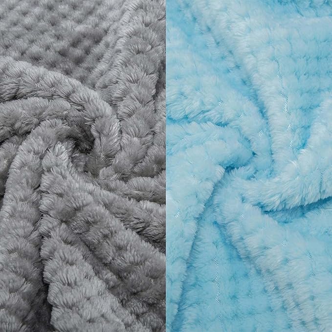 Dog Sweater, 2 Pack Dog Sweaters for Small Medium Dogs or Cat, Warm Soft Flannel Pet Clothes for Dogs Girl or Boy, Dog Shirt Coat Jacket (X-Large, Grey+Sky Blue)