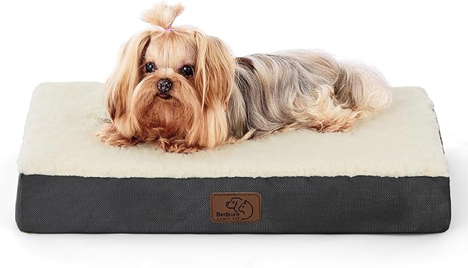 Bedsure Dog Bed for Small Dogs - XS Orthopedic Waterproof Puppy Beds with Removable Washable Cover, Egg Crate Foam Pet Mat, Suitable for Pet or Cats Up to 15 lbs