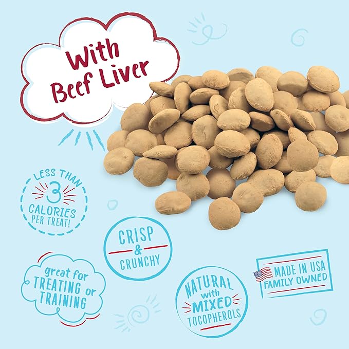 Charlee Bear Original Crunch Beef Liver Dog Treats, 16 oz (3-pack) - Made in the USA, Natural Training Treats for Dogs