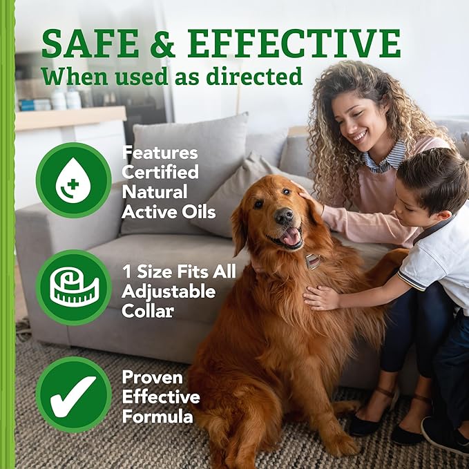 Repellent Flea and Tick Collar for Dogs and Puppies - 4 Month Flea & Tick Treatment for Dogs - Repels Fleas & Ticks with Certified Natural Oils