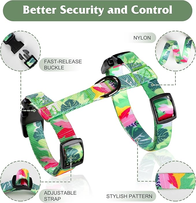 Leekalos Cat Harness and Leash for Walking,Cats Escape Proof - Adjustable Kitten Harness for Large Small Cats, Use Safe & Easy,Fit for Puppy,Rabbit
