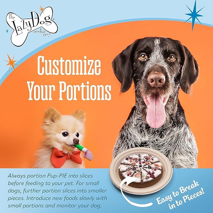 The Lazy Dog Pup-Pie - Original Pup-Pie - Happy Birthday Dog Treat for a Special Dog, 5 oz (Pack of 2, Pie)