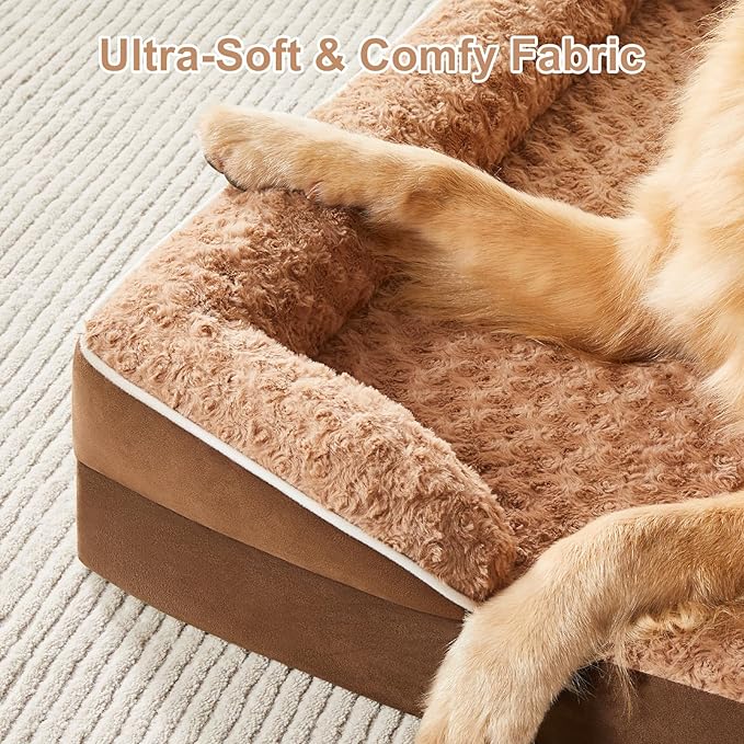WNPETHOME Dog Bed for Extra Large Dogs, Washable Dog Bed with Waterproof Lining & Non-Skid Bottom, Orthopedic Egg Foam Couch for Pet Sleeping, Pet Bed