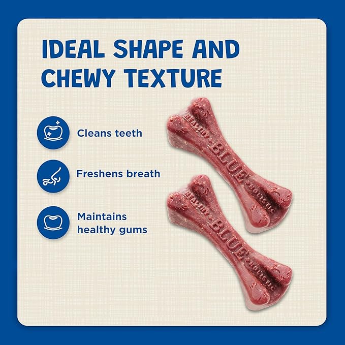 Blue Buffalo Dental Bones Mini Natural Dental Chew Dog Treats Bag Value Pack