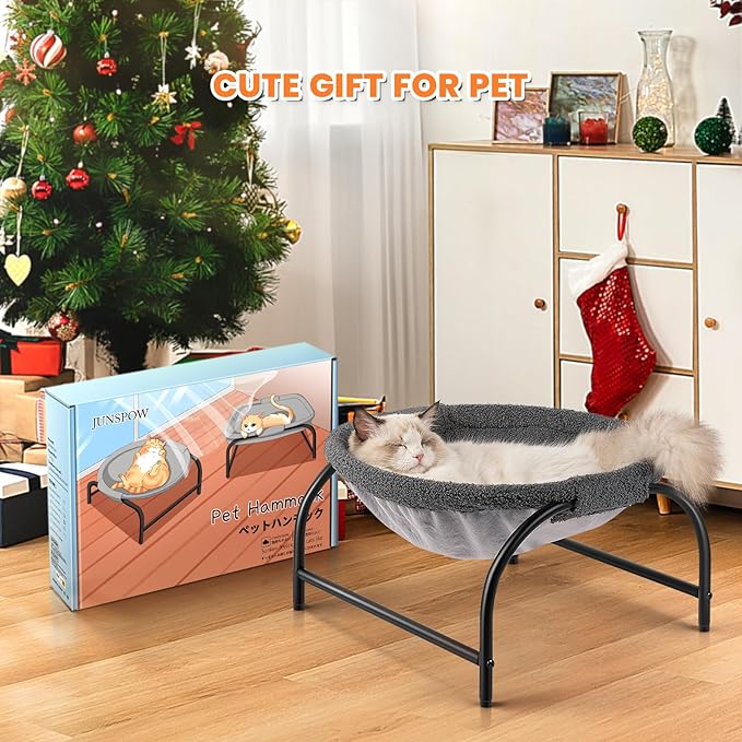 Cat Bed Dog Bed Pet Hammock Bed Kitty Sleeping Cat Supplies Pet Supplies Whole Wash Stable, Detachable, Breathable, Easy Assembly Indoors Outdoors, 16.9 in x 16.9 in x 9.5 in