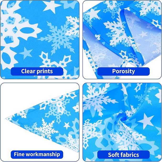 30 Pack Winter Dog Bandanas Bulk for Small Dogs Doggy 18 Inch Dog Bandanas Xs Puppy Cats Breed Adjustable Snow Scarves Grooming S