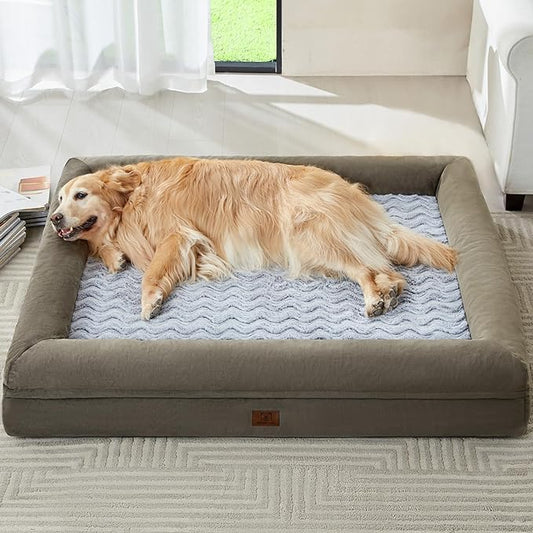 WNPETHOME Washable Dog Bed, Extra Large XL Dog Couch with Removable & Waterproof Cover, Orthopedic Sofa Bed for Larger Dogs