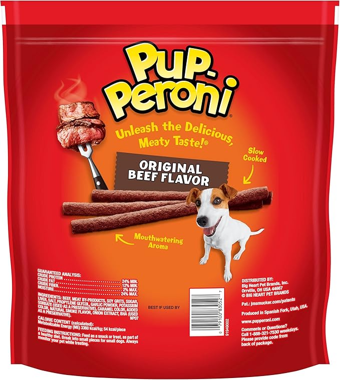 Pup-Peroni Dog Treats, Original Beef Flavor, 38 Ounce, Made with Real Beef (Pack of 2)