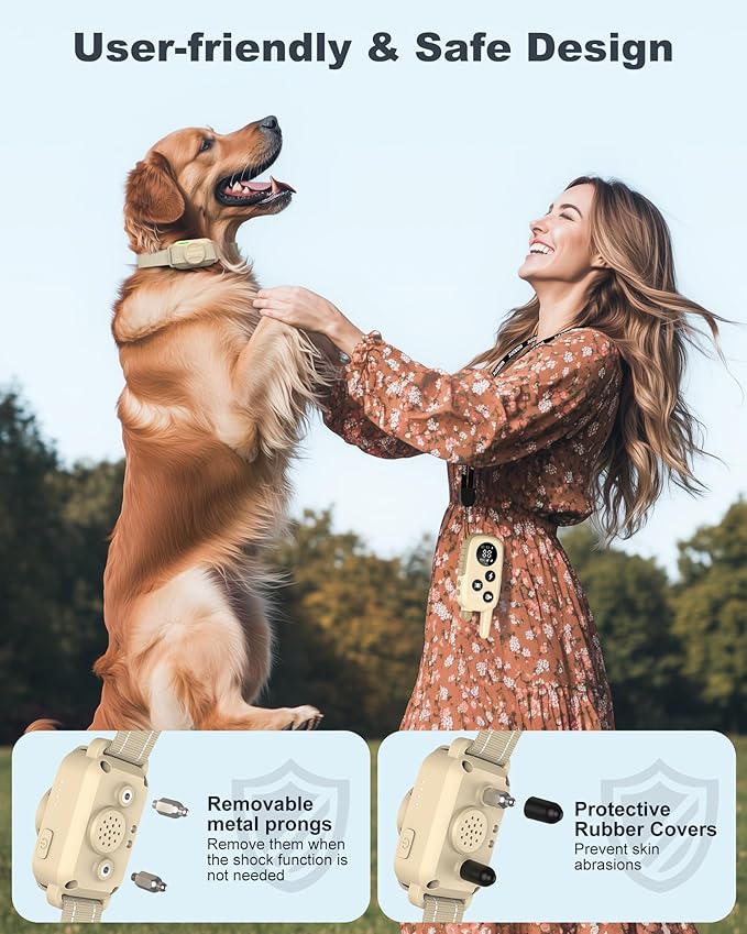 Jugbow Dog Shock Collar - 4200FT Dog Training Collar with Remote for 5-120 lb Large Medium Small Dogs, Rechargeable Waterproof IPX8 E Collars with Beep (1-3) Vibration(1-3) Safe Static(0-99)