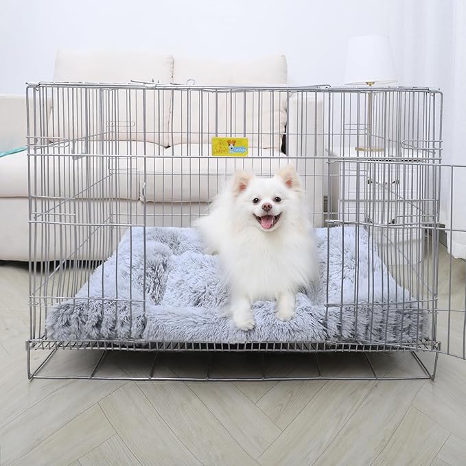 Vonabem Medium Dog Bed Washable, Soft Puppy Crate Beds for Medium Small Dogs and Cats, Plush Soft Puppy Pet Beds, Anti-Slip Dog Cage Mats for Sleeping, Kennel Pad 30 Inch